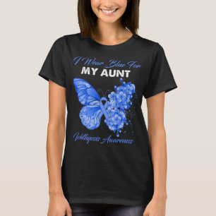 T-shirt Papillon Je Porte Du Bleu Pour Ma Tante Ichthyose