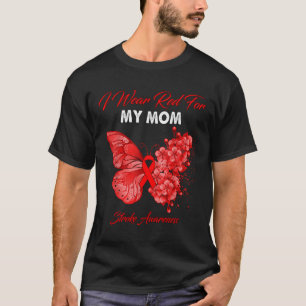 T-shirt Papillon Je Porte Du Rouge Pour Ma Mère Sensibilis
