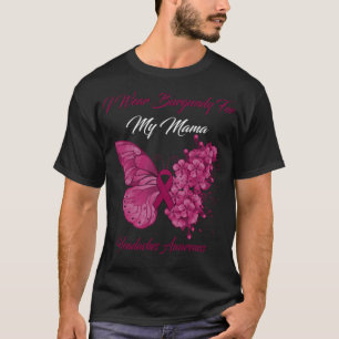 T-shirt Papillon Je Porte La Bourgogne Pour Mes Mama Tache