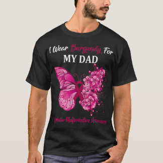 T-shirt Papillon Je Porte La Bourgogne Pour Mon Père Lymph