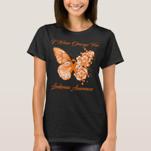 T-shirt Papillon Je Porte Orange Pour La Sensibilisation À