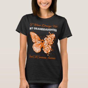 T-shirt Papillon Je Porte Orange Pour Ma Petite-Fille