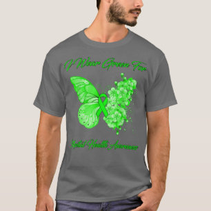 T-shirt Papillon Je Porte Vert Pour Sensibiliser À La Sant