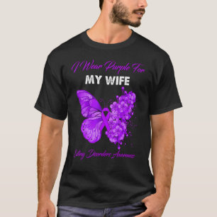 T-shirt Papillon Je Porte Violet Pour Ma Femme Mangeant Tr