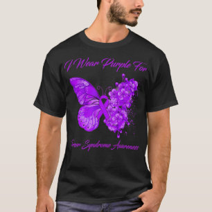 T-shirt Papillon Je Porte Violet Pour Turner Syndrome Awar