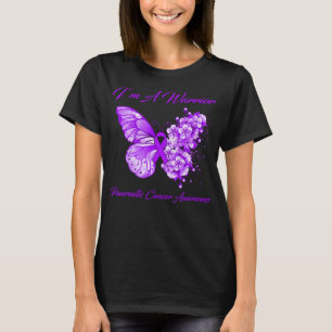 T-shirt Papillon Je suis un guerrier cancer du pancréas
