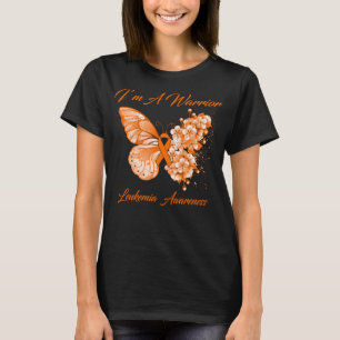 T-shirt Papillon Je suis un guerrier Leucémie