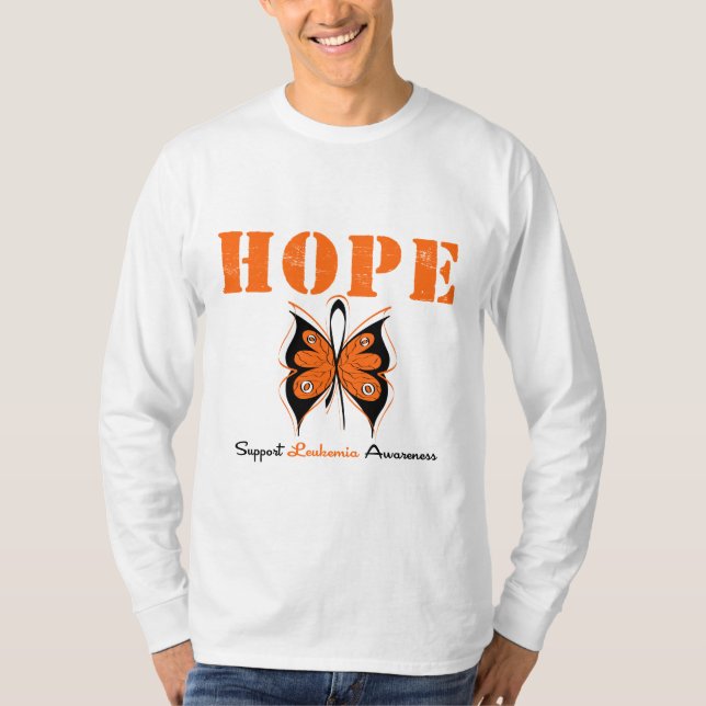 T-shirt Papillon Leukemia Hope (Devant)