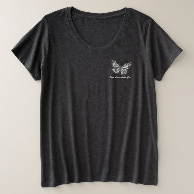 T-shirt papillon monarque (Design devant)