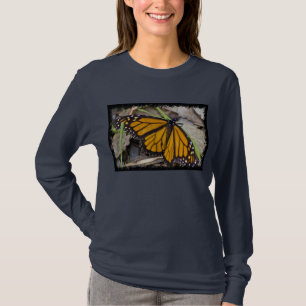T-shirt Papillon monarque Bord Noir