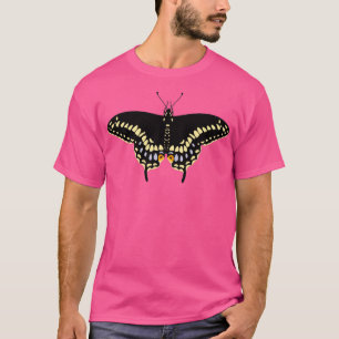 T-shirt Papillon noir à queue noire 1