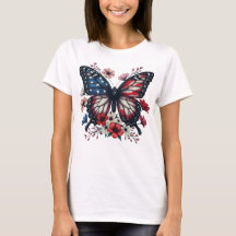 Papillon patriotique 4 juillet drapeau floral des 