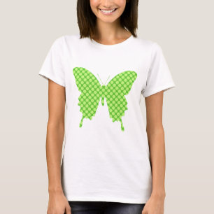 T-shirt Papillon, pois rétro, nuances de vert lime