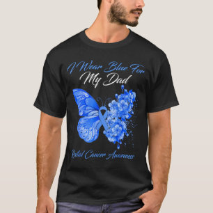 T-shirt Papillon porte du bleu pour le cancer rectal de pa