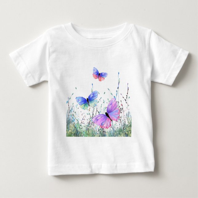 T-shirt papillon printemps (Devant)