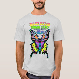 T-shirt Papillon psychédélique de la bande de moto-ménager