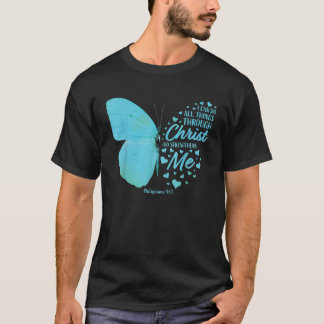 T-shirt Papillon Religieux Philippiens 4 13 Christian Wom