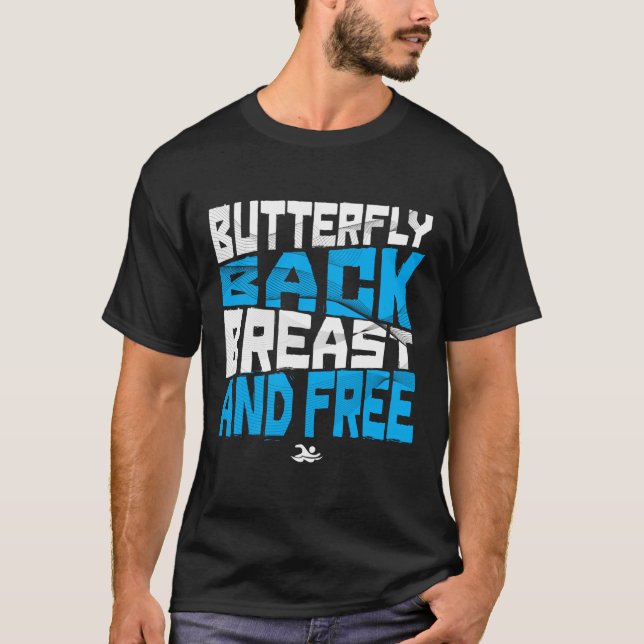 T-shirt Papillon Repoitrine et nage libre Medley nage (Devant)