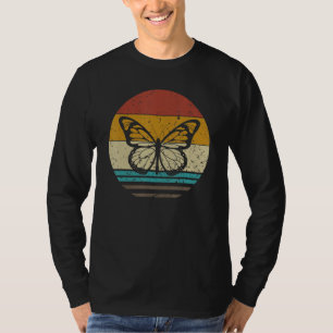 T-shirt Papillon Retro Sunset Insect Monarque Entomologie