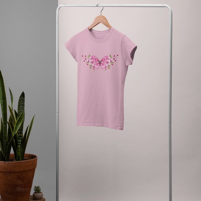 T-shirt Papillon rose avec Sakura (Créateur téléchargé)