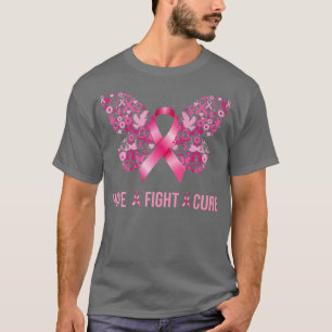 T-shirt Papillon rose Hope Lutter contre le cancer du sein