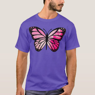 T-shirt papillon rose monarque papillon coloré Monarch