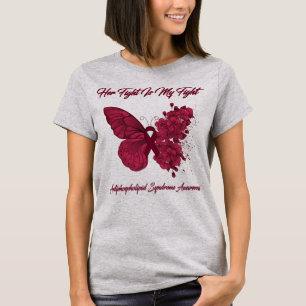 T-shirt Papillon Son Combat Est Mon Combat Antiphospholipi