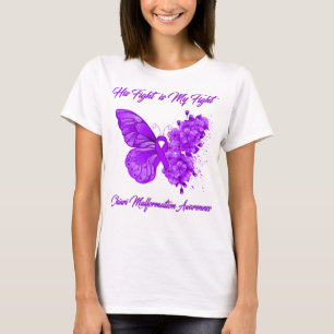 T-shirt Papillon Son combat est Mon combat Chiari