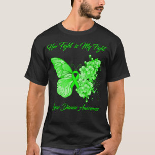 T-shirt Papillon Son combat est mon combat Maladie Lyme Aw