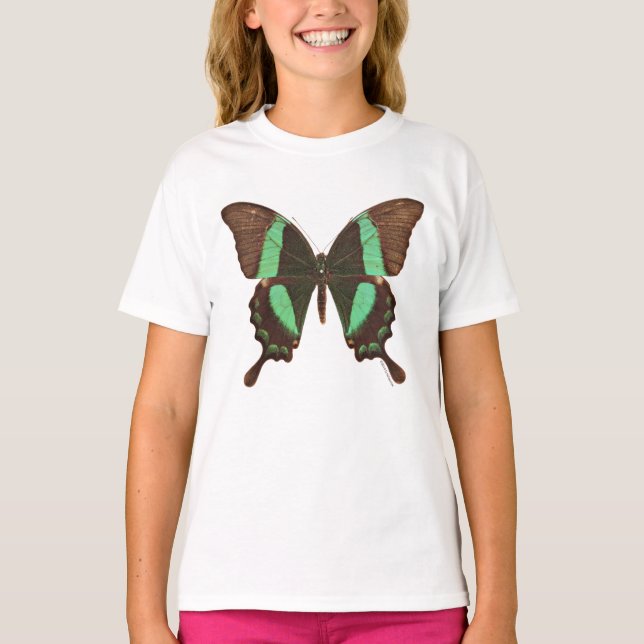 T-shirt Papillon vert de machaon (Devant)