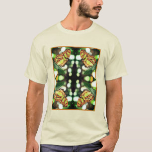 T-shirt Papillon vert Posant Abstrait