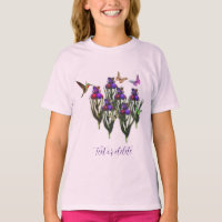 Papillons à colibris Iris Fleurs Personnalisées