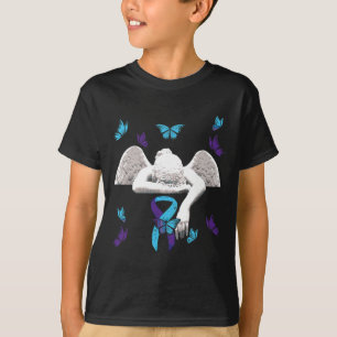 T-shirt Papillons à ruban de l'angle de sensibilisation au