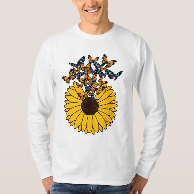 T-shirt Papillons au tournesol (Devant)