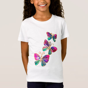 T-Shirt Papillons Colorés Volants