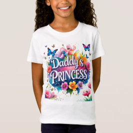 T-Shirt Papillons et fleurs Princesse de papa