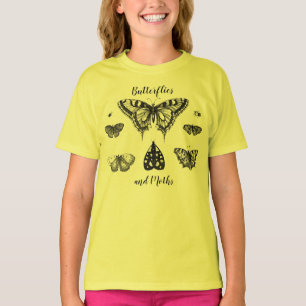 T-shirt Papillons et Moths Impression Vintage