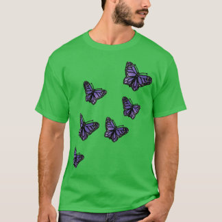 T-shirt Papillons pourpres