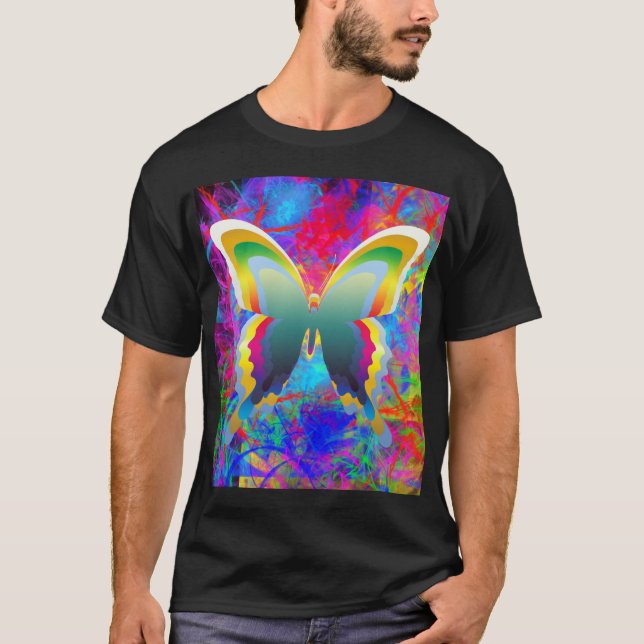 T-shirt Papillons psychédéliques (Devant)