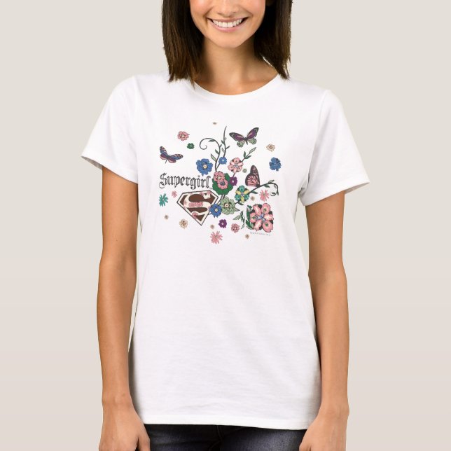 T-shirt Papillons supergirl (Devant)