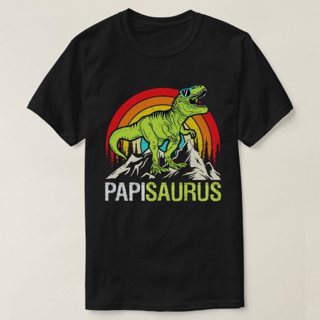 T-shirt Papisaurus Dinosaur Grandpa Saurus Fête des pères (Design devant)