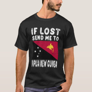 T-shirt Papouasie-Nouvelle-Guinée Drapeau Si Perdu Envoyez