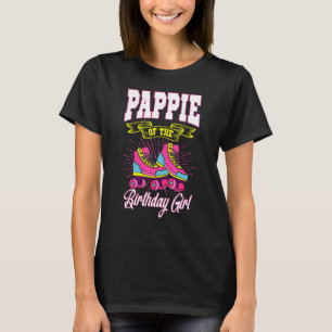 T-shirt Pappie De L'Anniversaire Fille Roller Patins Anniv