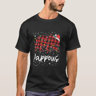T-shirt Pappous Ours Rouge Paid Pajama de Noël Joyeux Noël