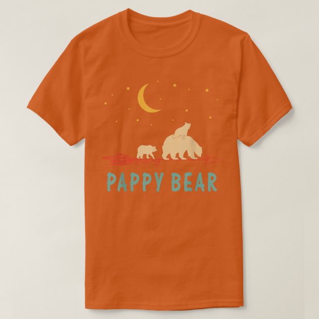 T-shirt Pappy Bear avec 2 Cubs Chemise Deux fois bienheure (Design devant)