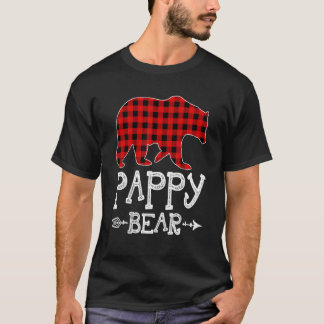 T-shirt Pappy Bear Pajama Red Plaid Buffalo Fami