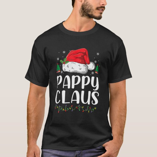 T-shirt Pappy Claus Noël Pyjama Famille Correspondant Noël (Devant)