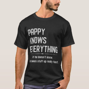 T-shirt Pappy connaît tout le design pour grand-père Fun