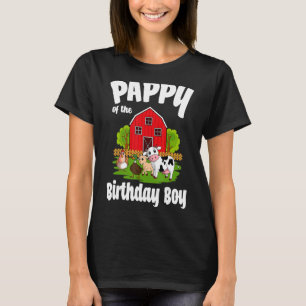 T-shirt Pappy Of Anniversaire Boy Farm Animal Anniversaire