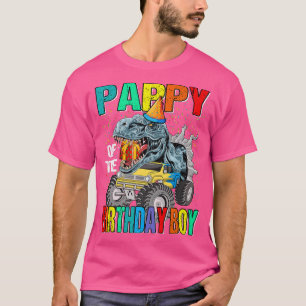 T-shirt Pappy Of Birthday Boy Monster Truck Dinosaur
